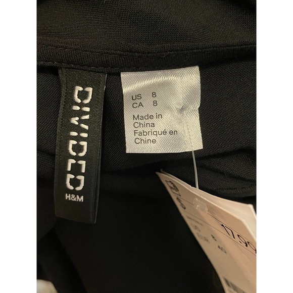 Divided H&M little black mini summer dress size 8 New with Tags - Picture 6 of 9